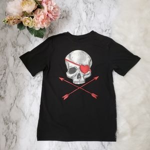 💕 Wonder Nation Black Skull Shirt Size XXL 18